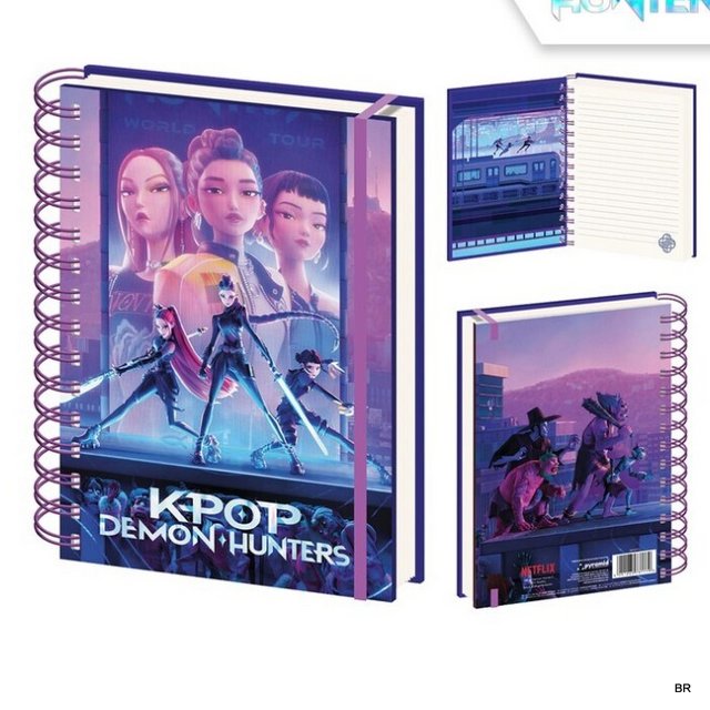 K-POP Demon Hunters Bloco c/Elastico A5 Ref.SR2510683