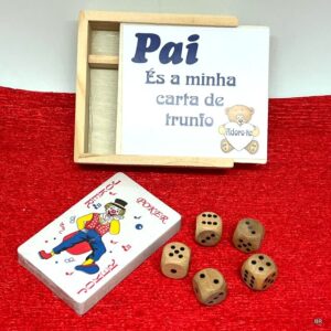 Cx Madeira com Cartas+Dados Dia do Pai ref.5011051B