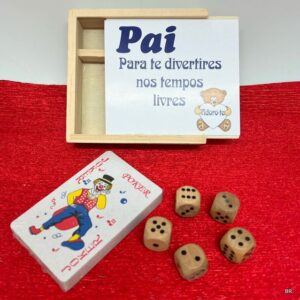 Cx Madeira com Cartas+Dados Dia do Pai ref.5011051C
