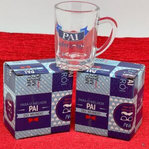 Mini Caneca Dia do Pai Vidro  ref. PAI12002