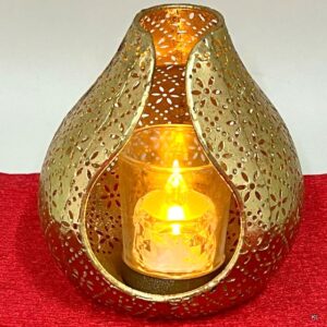 Porta Vela Metal 13x12x14cms ref.PV216055