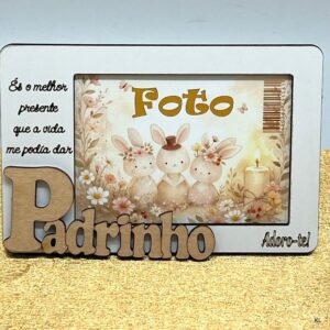 Moldura MDF Dia dos Padrinhos 10x7cms ref.5024894P