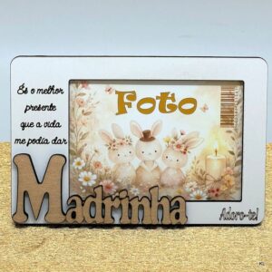Moldura MDF Dia dos Padrinhos 10x7cms ref.5024894M