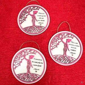 Pack de 3 Placas Redondas Dia da Mãe ref. 5024938