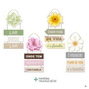 Pack de 4 Placas de Parede ref.BD79156