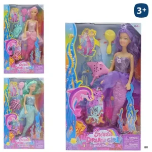 Boneca Sereia 29cms c/ Acessorios ref.701942