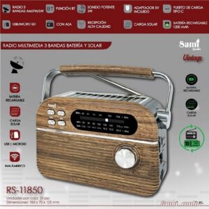 Radio Vintage Multimédia Com USB 19x13cms ref. RS11850