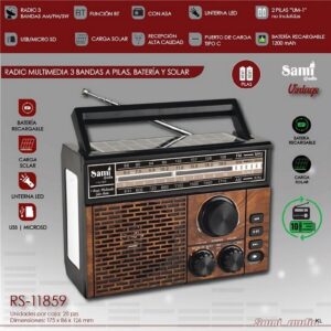 Radio Vintage Multimédia c/Lanterna 18x13cms ref. RS11859