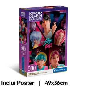 Puzzle K-POP Demon Hunters 500 Peças 49x39cms+ Poster ref. CE35625