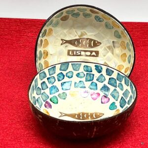 Pack de 2 Tigelas Casca de Coco Decoração ref.CocoLX4