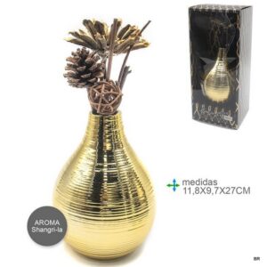 Ambientador Cerâmica Dourado 12x9x27cms ( Aroma Shangri-la) ref.AM79322