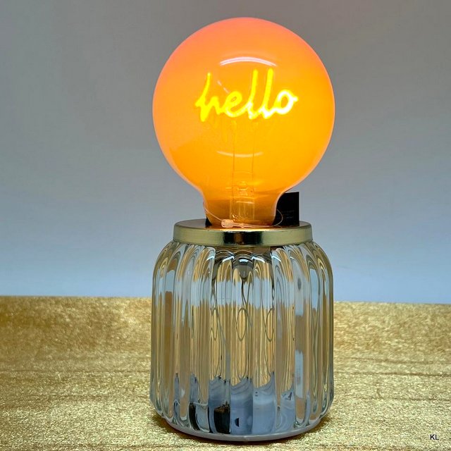 Candeeiro Led Decoração Vidro 8.5x18cms ref.DH227074A