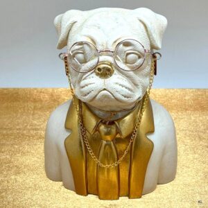 Figura Bulldog Resina 18x24cms ref.FD227135A