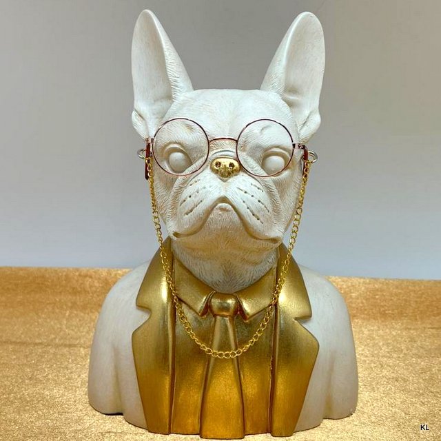 Figura Bulldog Resina 18x24cms ref.FD227135B