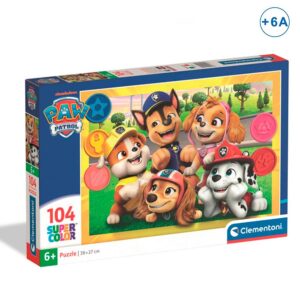 Puzzle Patrulha Pata 104peças + 6Anos 38x27cms ref.CE25013