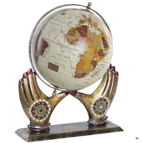 Globo Mapa Mundo Metal 28x20x33cms ref. DH227500
