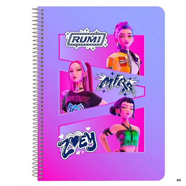 Caderno K-POP A5 Quadriculado Capa Rija ref. 542660065