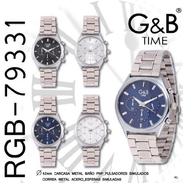 Relógio de Homem Bracelete Metal ref.RGB79331