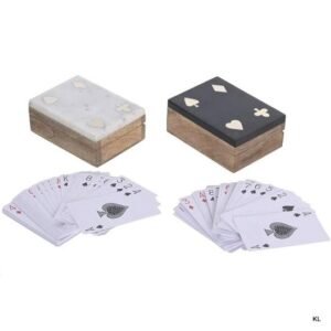 Jogo de Cartas com Caixa Madeira ref.JM226336