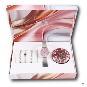 Conjunto Relógio Senhora c/Vela e Pulseiras ref.RSM43895-3