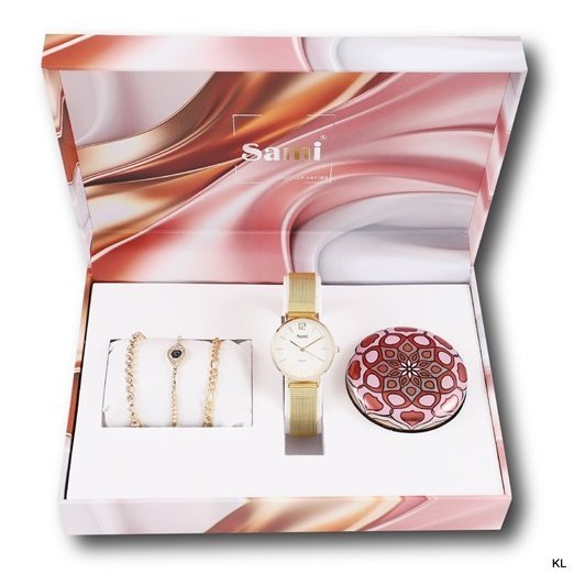 Conjunto Relógio Senhora c/Vela e Pulseiras ref.RSM43895-5