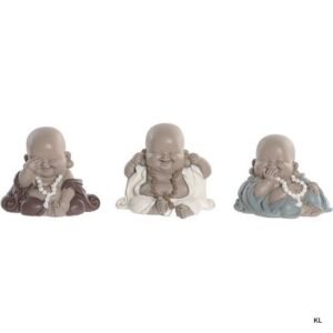 Conjunto de 3 Monge Resina 10x7x8cms ref.FD230330