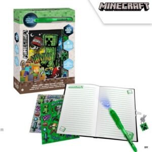 Diário Minecraft c/Esferográfica Magica  21x30cms ref. MC00061