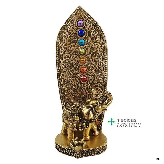 Porta Incenso Resina Elefante 7x7x19cms ref.PI79451