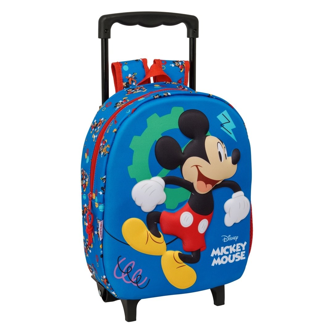 Mochila Mickey c/Rodas Pre Escolar 3D 33x26cms ref.622683031