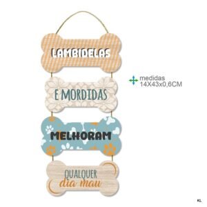 Placa de Parede MDF 14x43cms ref.BD79262