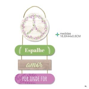 Placa de Parede MDF 17x44cms ref.BD79268