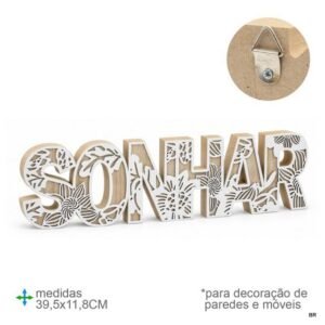Palavras Decoração MDF 39,5x11,8cms ref.BD79537
