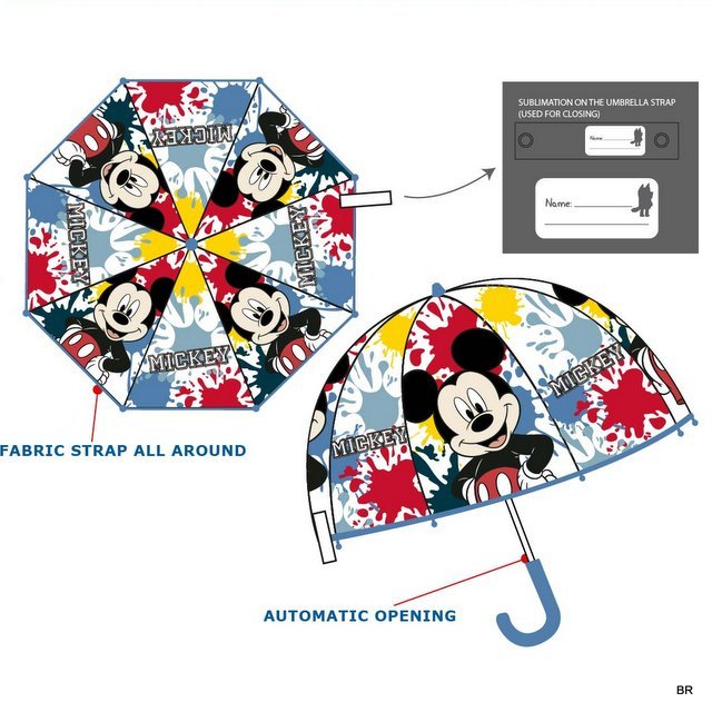 Pack de 2 Chapéu de Chuva Mickey 46cms ref. HY83061