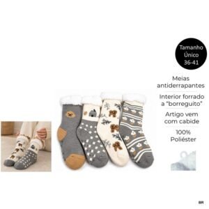 Pack de 4 Pares Meias de Dormir (tam. 36-41) ref.23902