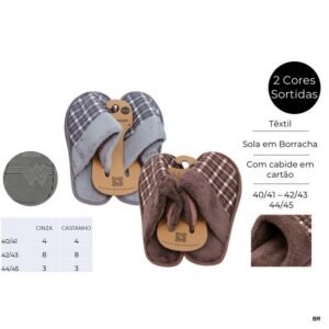 Pack de 6 pares de Chinelos Homem ( tam 40/41,42/43,44/45) ref.25143