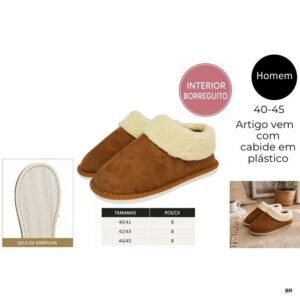Pack de 3 pares de Pantufas Homem ( tam 40/41,42/43,44/45) ref.25517