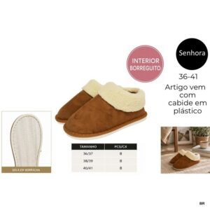 Pack de 3 pares de Pantufas Senhora/Unisexo ( tam 36/37,38/39,40/41) ref.25518