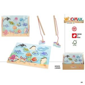 Brinquedo Madeira Jogo de Pesca 30x23 cms ref.39901