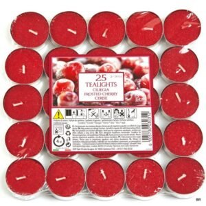 Vela TeaLight 25 Unidades Cereja ref.30312
