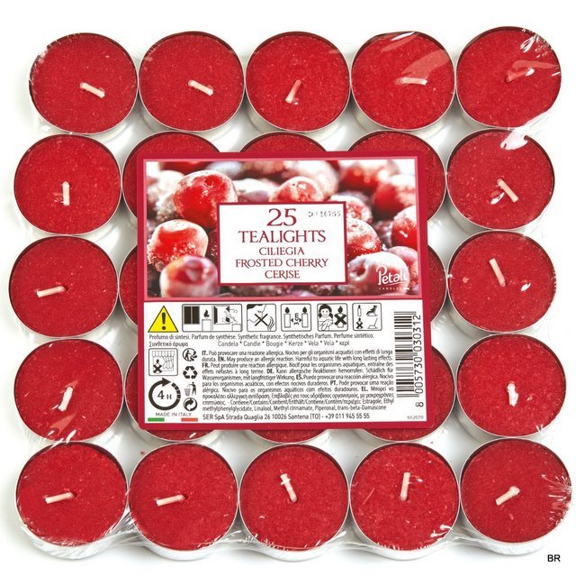 Vela TeaLight 25 Unidades Cereja ref.30312