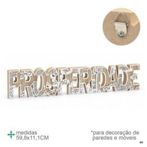 Palavras Decoração MDF 59,8x11,8cms ref.BD79540