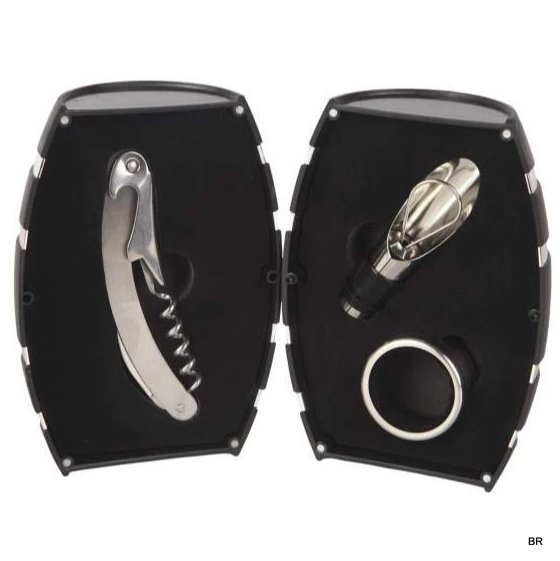 Conjunto de Acessórios Vinho Inox 7x14cms ref. RC232487
