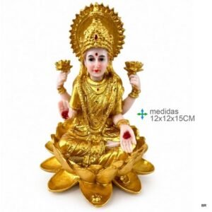 Figura Deusa Lakshmi Resina 12x12x15cms ref.DR79523
