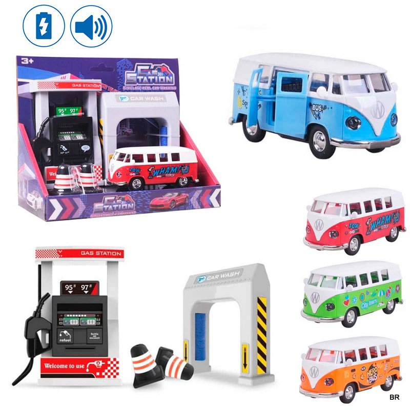 Brinquedo Gasolineira c/Carro e Som e Luz ref. 68048