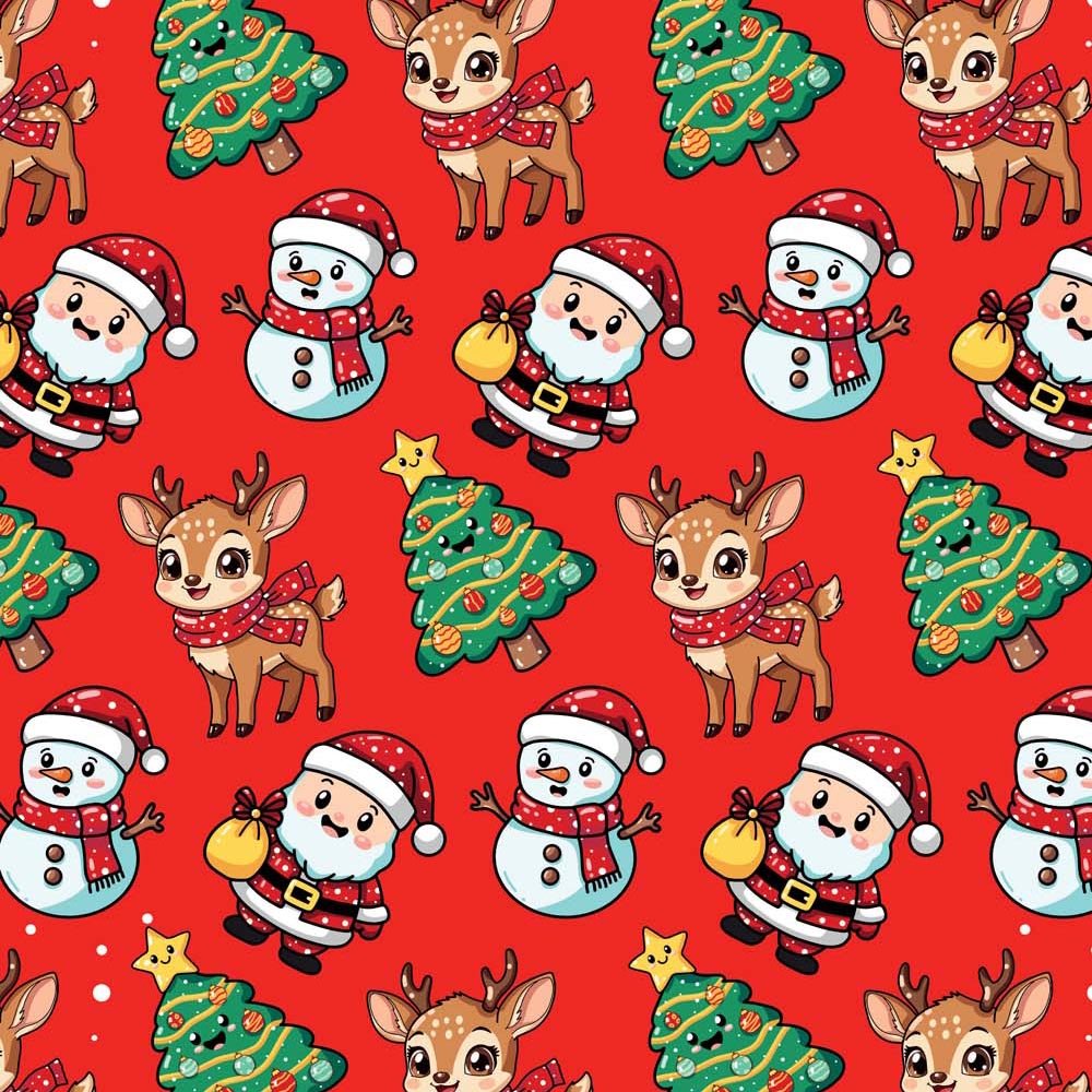 25 Folhas Papel Embrulho Natal 70x100 cms ref. N233