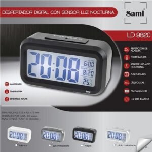Despertador Led com Luz XL  13,5x4,5x7,5cms ref. LD9820