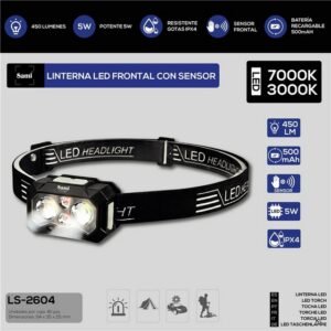 Lanterna LED com Sensor 500mAH ref.LS2604