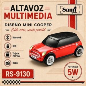 Alta Voz Multimédia Carro Vermelho 5W- 18,5x8,5x7cms Ref. RS9130RJ