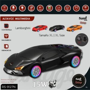 Alta Voz Carro Preto 15W- 34x15x9cms Ref. RS9127N