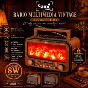 Radio Multimédia Vintage 25x14,5x18cms ref.RS11880